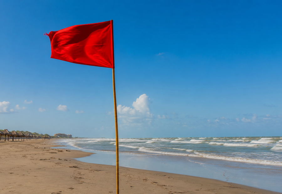 ¿Qué significa la bandera rojo con amarillo en Playas de Tamaulipas?