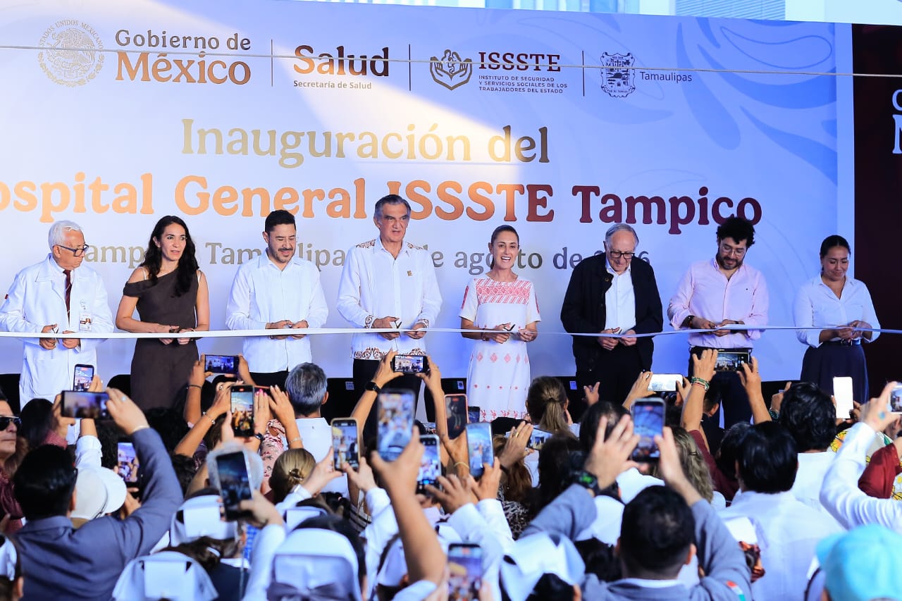 Sheinbaum inaugura el nuevo Hospital General del ISSSTE en Tampico